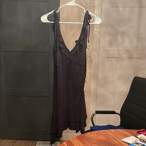 Elegant Black Ruffle Dress